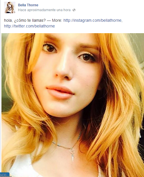 bellafans96's tweet photo. @bellathorne  she writes in Spanish "hello your name?'m crazy  she makes me so happy I love you @bellathorne my life♥ http://t.co/7gHqp0b3Ba