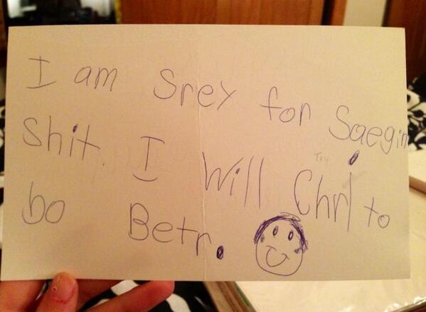 LacyyRaee's tweet image. Wrote this letter to my mom when I was 6. I guess you can say I was a bad bitch. #stillam #datsmileyface