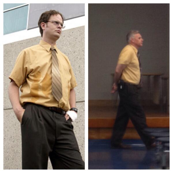 marisssalovesit's tweet photo. Dwight vs Doyle http://t.co/NSnYLCynWQ