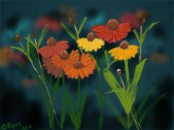 Regcas's tweet image. I made this with @sketchclubapp! @MeanGeri @DQSlothdude @DoctorCupcake @akred5 and all the rest. Flowers for my pals