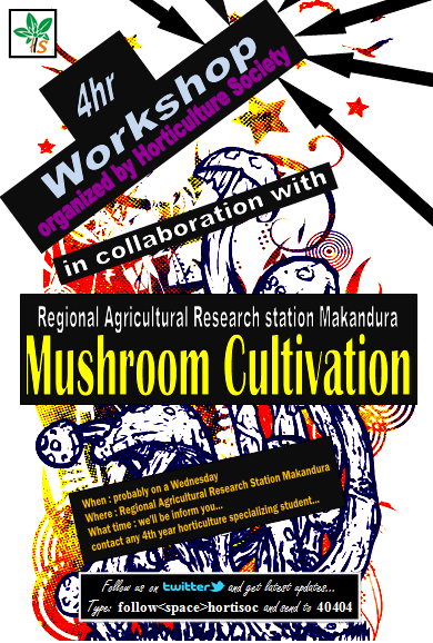 workshop on mushroom cultivation...