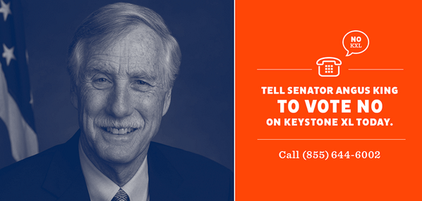 marlei19's tweet photo. .@SenAngusKing, don't let Big Oil bypass a fair assessment of #KeystoneXL. #voteNOKXL today. http://t.co/BgA881kOiP