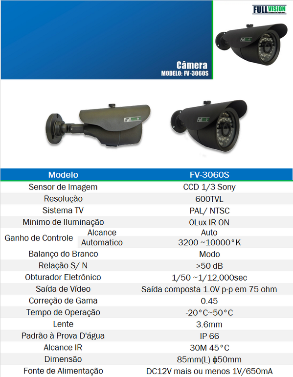 FullVisionCFTV's tweet image. FV-3060S possui CCD Sony com resolução de 600 linhas que proporciona imagens de maior qualidade e nitidez.