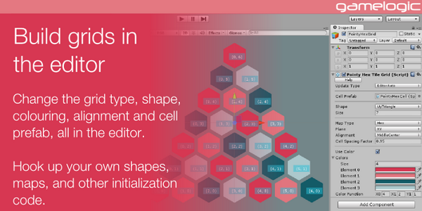 gamelogicza's tweet image. Grids 1.8 is out! New grids, new features and the Grids editor tool! @UnityAssetStore @makegamessa