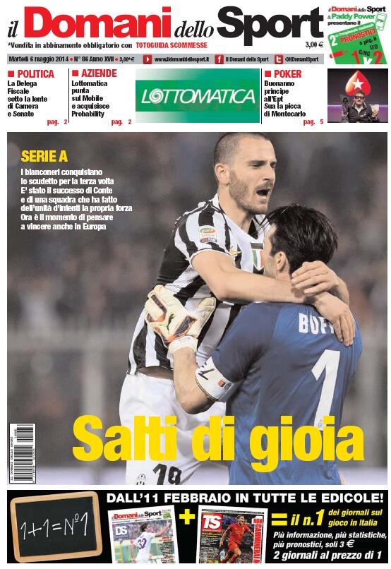 Serie A, scudetto alla Juventus, salti di gioia... bit.ly/1igMty9