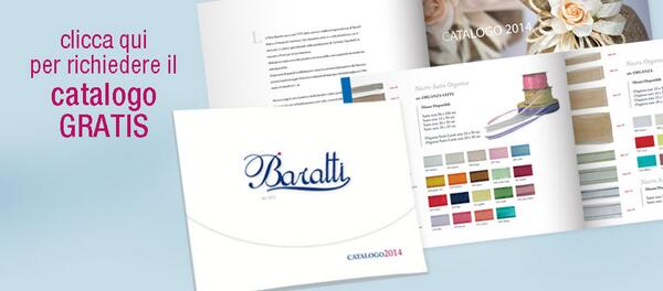 Richiedi il Catalogo 2014, è Gratis!
#baratti #bomboniere #sacchettini #nastridecorativi #accessori #weddingfavors