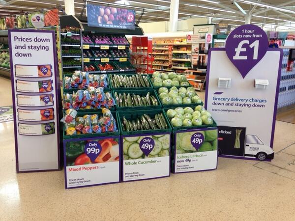 Fantastic stack this morning and prices to match #Tesco #Produce #PricesDownAndStayingDown