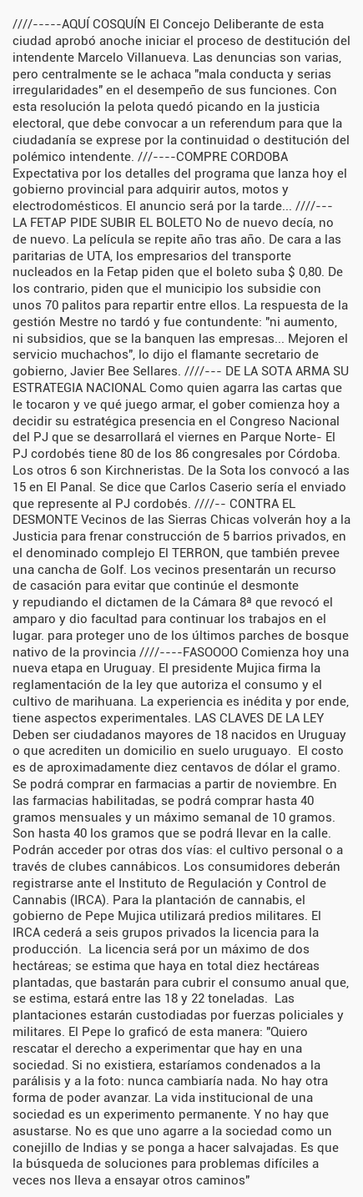 RT <a href="/MartinNotar/">MartínNotarfrancesco</a>: ////-----AQUÍ COSQUÍN El Concejo Deliberante de esta ciudad aprobó anoche iniciar el proceso de d...