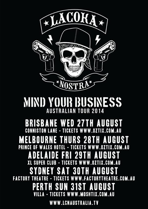 La Coka Nostra Australian Tour 2014!