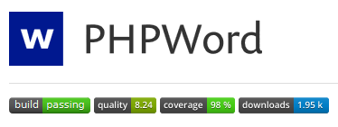 PHPWord starts using <a href="/scrutinizerci/">scrutinizer ci</a> to improve code quality scrutinizer-ci.com/g/PHPOffice/PH…