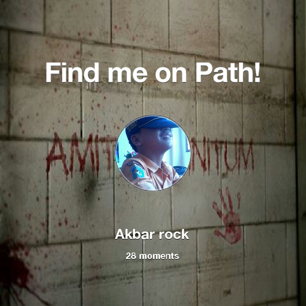 uchihaakbar3's tweet photo. I've shared 28 memories with my friends on #Path - see them now at http://t.co/H5iHSSqAJ5! #thepersonalnetwork http://t.co/QbfsiZgAGc