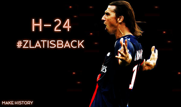 Paris Saint-Germain (@psg_inside) on Twitter photo H-24 avant le retour d'<a href="/Ibra_official/">Zlatan Ibrahimović</a>. Souhaitez lui un bon match demain face à Rennes avec le #ZlatIsBack H-24 avant le retour d'<a href="/Ibra_official/">Zlatan Ibrahimović</a>. Souhaitez lui un bon match demain face à Rennes avec le #ZlatIsBack