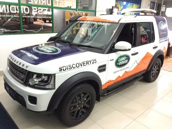 LandRoverUmh's tweet photo. Land Rover Umhlanga celebrates 25 Years of Discovery vehicles. #Discovery25 #ReadyToDiscover http://t.co/7ns9vDuD53