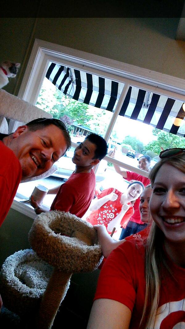 #R100dos #selfie! Helping clean and paint at PAWS Animal Shelter. #teambuilding #volunteers