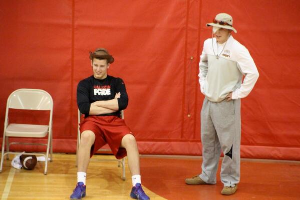 ASchultz24's tweet photo. Little action shot from the weekend. One eyed Jake and Cowboy Joe take on coaching roles for the 69ers. http://t.co/mSpOAW83Oa