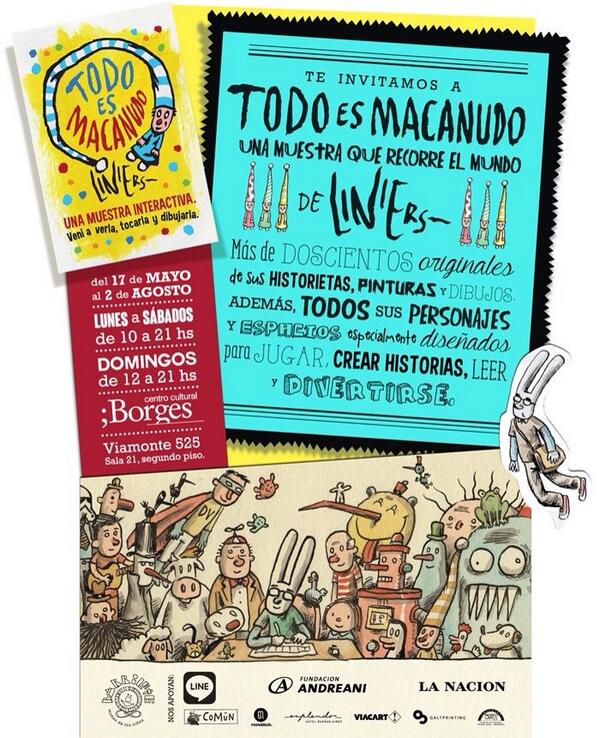 carorossi17's tweet photo. Esperando con ansias la muestra #TodoEsMacanudo de @porliniers en el @centroborges :) http://t.co/1qFmwpbfM6