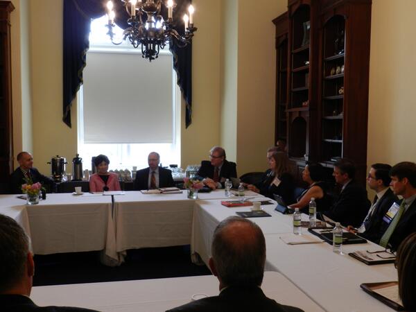 DorisMatsui's tweet photo. Met w. #Cap2Cap14 Transportation team &amp; Peter Rogoff w. Dept. of Transportation. Good update on nat'l transpo. policy http://t.co/xJZwCA6MwW