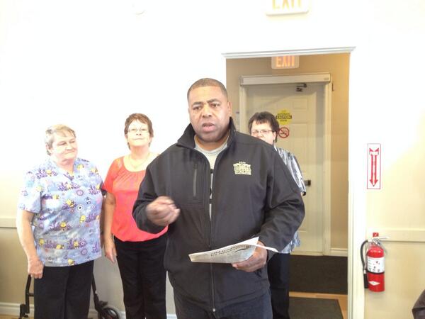 MLA <a href="/StephenAGough/">Stephen Gough</a> speaks about the volunteers honoured at seniors luncheon at Brown Hall #BeaverBank
