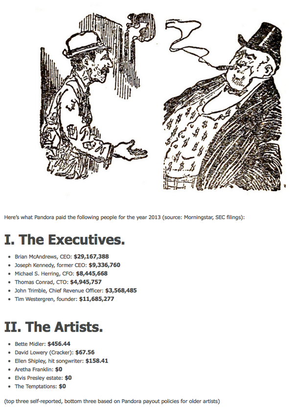 irvingazoff's tweet photo. The Difference Between a Pandora Executive and a Pandora Artist… http://t.co/fbPiYvFpu5