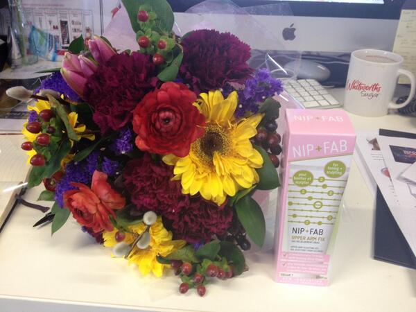 Because holding this lush bouquet all day calls for toned arms. Bring on nip+fab upper arm fix <a href="/mediahubb/">mediahubb</a>