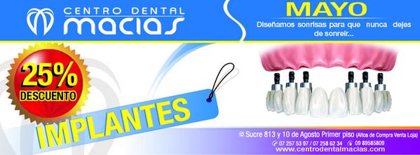siguenos: facebook.com/CentroDentalMa…
centrodentalmacias.com
escribenos: info@centrodentalmacias.com
