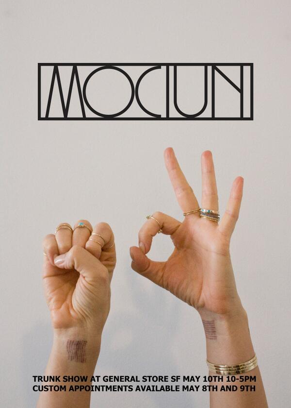 General Store (@generalstoresf) on Twitter photo Please join us this Saturday for MOCIUN Trunk Show at General Store San Francisco May 10th from 10AM-5PM Please join us this Saturday for MOCIUN Trunk Show at General Store San Francisco May 10th from 10AM-5PM