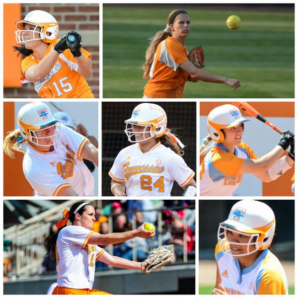 Tennessee Softball (@vol_softball) on Twitter photo PROUD of 7 UT players w/SEC honors: <a href="/mship44/">mship44</a> <a href="/renfroe13/">Ellen Renfroe Reed</a> Melissa Davin <a href="/_anniegirl/">Annie Aldrete</a> @Koenig05 Megan Geer @LeeUhh_Boo PROUD of 7 UT players w/SEC honors: <a href="/mship44/">mship44</a> <a href="/renfroe13/">Ellen Renfroe Reed</a> Melissa Davin <a href="/_anniegirl/">Annie Aldrete</a> @Koenig05 Megan Geer @LeeUhh_Boo