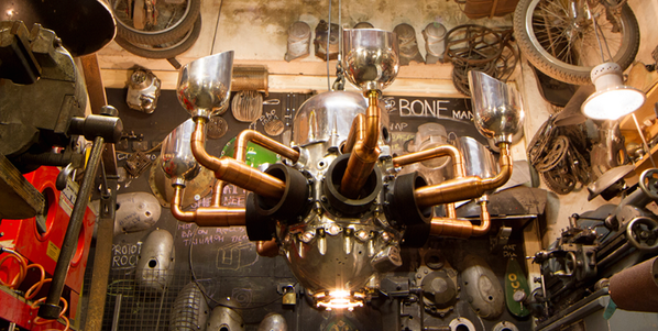 ragandbonemanuk's tweet photo. @ragandbonemanuk radial engine chandelier made using 1940's radials. Saving #british #heritage from the melting pot http://t.co/I4eTnHRcFW