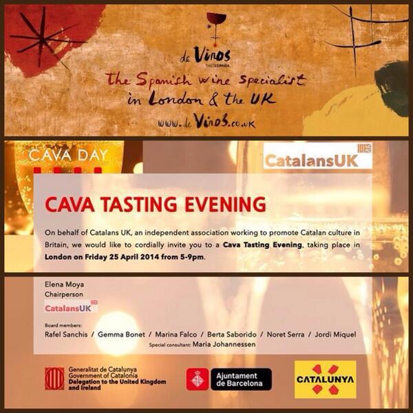 "Friday #CAVA Tasting Evening in #London" from 5 to 9pm @Hispania Rte @deVINOSuk will be showing the <a href="/DuranGR/">Cava DuranGR</a> range !