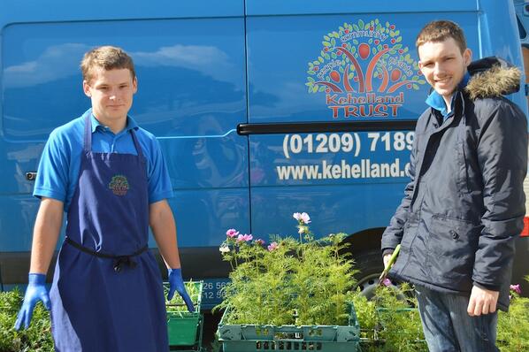 KehellandTrust's tweet photo. Our fantastic work placement guys, enjoying some sunshine at Kehelland today. http://t.co/RT1qAj4x17