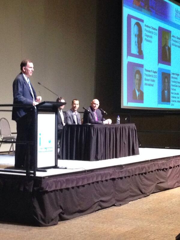 iBIO_John's tweet photo. @AdvaMedConf CEO’s Unplugged Panel gettting Started at #IndEx14 http://t.co/fSTamyHI3f