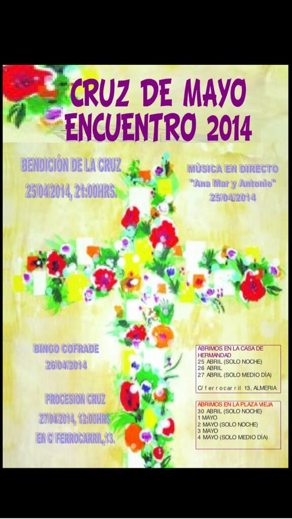 ___ML___'s tweet photo. Os esperamos en la Cruz de Mayo de la Hermandad del Encuentro http://t.co/F0h6wGa1FP
