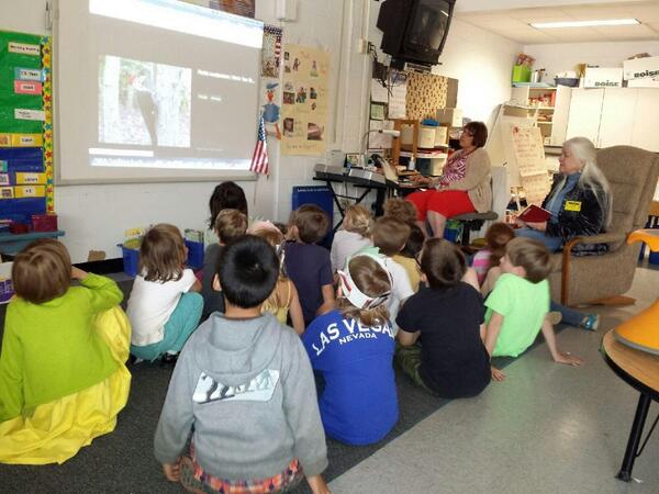 nonasadler's tweet photo. Local poet Elizabeth Solomon shares bird calls and a poem about birds! http://t.co/SPKMj3g25a