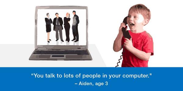 GoTo's tweet photo. What do your kids think you do at work? Our employees' children have big imaginations! #TakeYourChildToWorkDay http://t.co/rUctcves2l