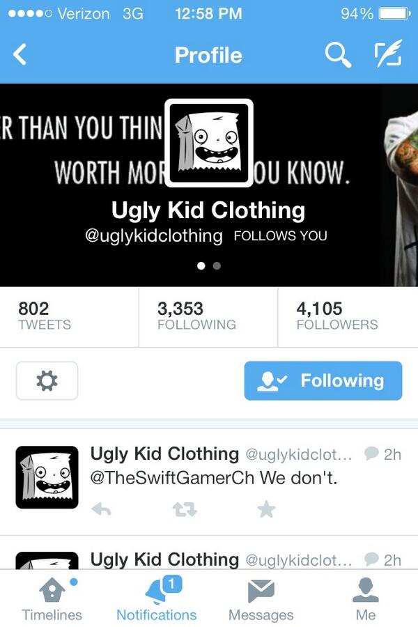 Adams_Ocean's tweet photo. @uglykidclothing just followed me back 😊 need to see if they'll do my band merch hehehee @Adams_Ocean loves your work http://t.co/Wz5Eug52Oo
