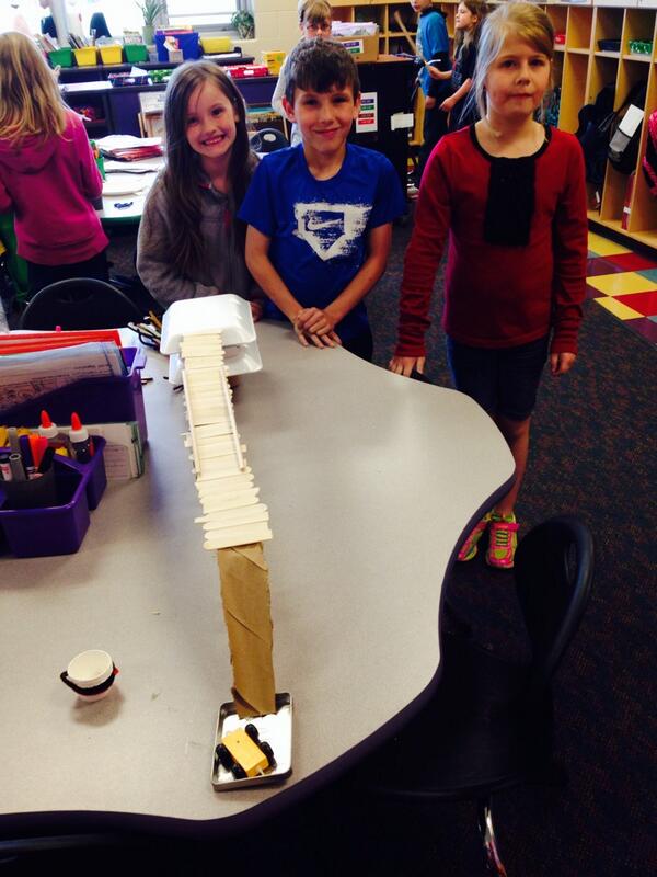 OtsegoGrade2's tweet photo. Learning about forces &amp; motion by studying the Olympics. Used inquiry to create a bobsled track. http://t.co/6PVkUHwmxP