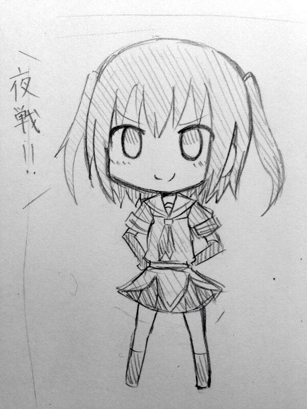 新歓用の絵が終わらなくて夜戦突入する勢いww 