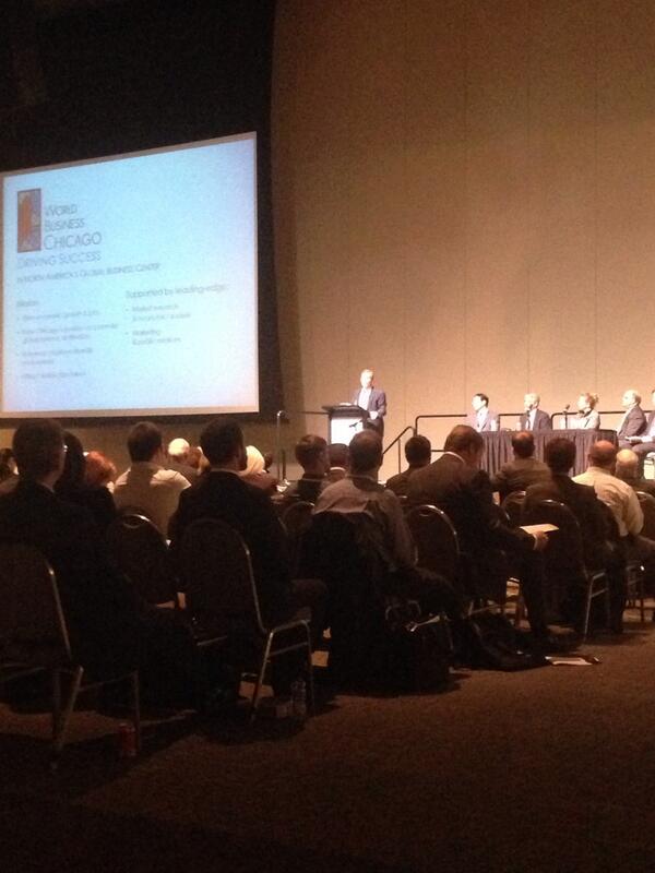 iBIO_John's tweet photo. @Jeff_Malehorn of @WorldBizChicago  takes the stage at #IndEx14 http://t.co/bJIdBbS59P