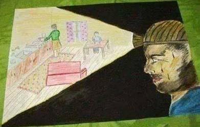 BİR MADEN İŞÇİSİNİN ÇOCUĞUNUN YAPTIĞI RESİM...

BEN GÖZYAŞLARIMI TUTAMADIM... 
YA SİZ...!!!