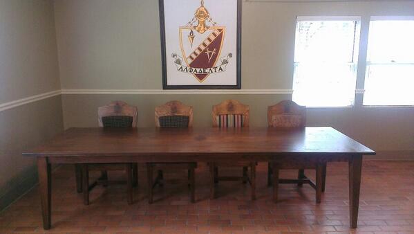 Got our new tables and part of our new chairs.  Looking good.