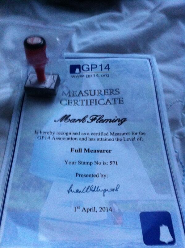 Sail measurer and soon to become full boat measurer for #gp14 #sailing <a href="/GP14sailing/">GP14 Association</a>