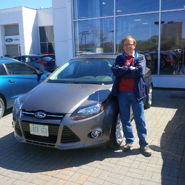 MyFordGuyOtt's tweet photo. George Lavigne picking up his 2014 Focus!! The Focus turns necks,enjoy ! Thank you for choosing @campbell_ford http://t.co/CwvC5dSYcN