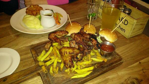Symo's tweet photo. BBQ platter for one please!..oh...it's for two?..okey dokey, strap in! (@ The Prince Edward) http://t.co/c2uzbKfCOA http://t.co/QMEXJfUFRp