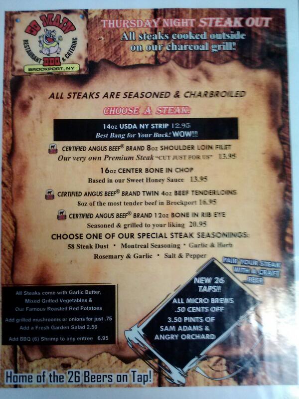 58MainBarBBQ's tweet photo. WeLoveSteakNight!! http://t.co/jFlFgzP155