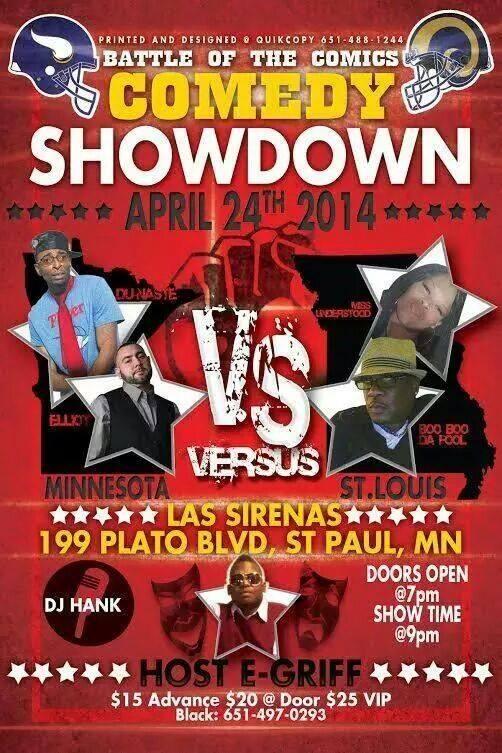 Elliotvreeland's tweet photo. comedy showdown tonight in st paul http://t.co/LGPPELB284