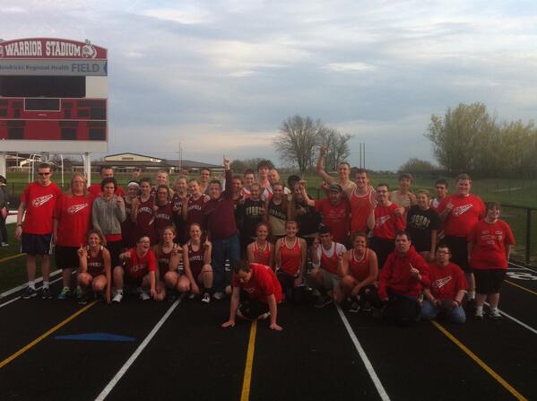Special Olympians participating tonight w track athletes from Danville, Lebanon, &amp; N. Mont. <a href="/IHSAA1/">IHSAA</a> <a href="/ChampsTogether/">Champions Together</a>