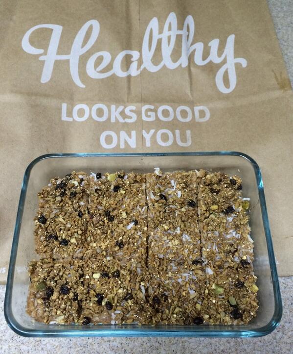sashadigiulian's tweet photo. I made some new bars w. my @Blendtec #healthylooksgood dates/honey/almonds/coconut/chia/granola/oats @wholefoodsnyc http://t.co/3xdJQlRDcy