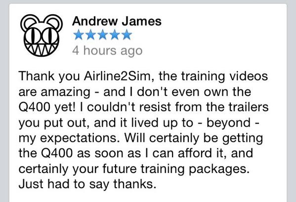Airline2Sim's tweet image. Here's a man that bought our training BEFORE the aircraft because he just couldn't resist #q400