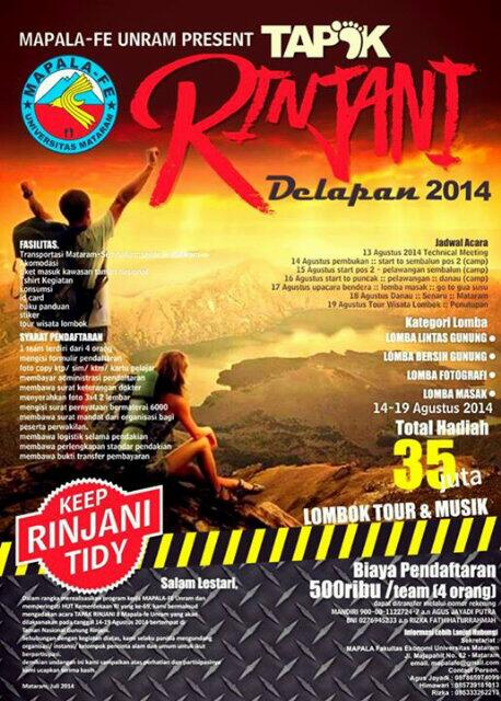 mapalafe's tweet photo. Tapak rinjani 8 ,, 14-19 Agustus 2014 Come on join Us http://t.co/sukhqaC7fd