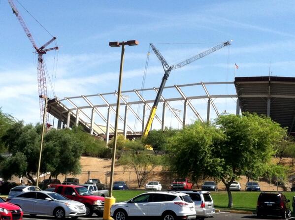 DieHardDevilASU's tweet photo. The upper deck of the north end zone is Sun Devil history #SunDevilFuture http://t.co/OttmPM6i7T